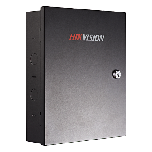 Centrala control acces Hikvision DS-K2804 pentru 4 usi, 4 cititoare Wiegand, TCP/IP, cutie si sursa