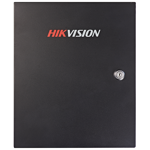 Centrala control acces Hikvision DS-K2804 pentru 4 usi, 4 cititoare Wiegand, TCP/IP, cutie si sursa