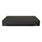 DVR hibrid 4 canale Hikvision AcuSense iDS-7204HUHI-M1-XT, 5MP + 4 IP, alarma, 1 HDD 10 TB, rack