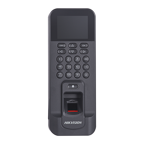Terminal control acces si pontaj Hikvision DS-K1T804AMF, amprenta, card Mifare, PIN, Wi-Fi, LCD 2.4