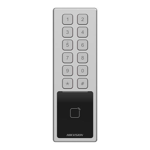 Tastatura de exterior Hikvision DS-PK502MDX pentru AX Hybrid PRO, PIN si tag Mifare, IP66, IK08