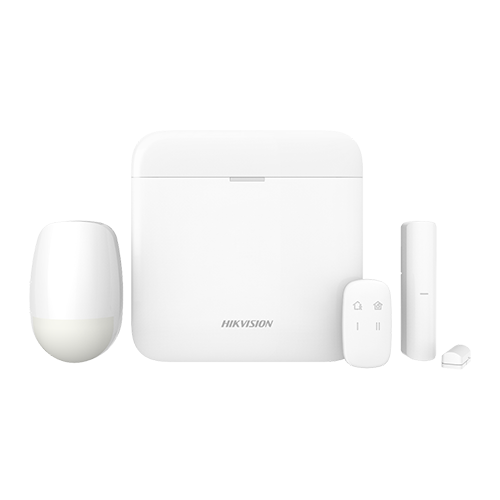 Kit alarma wireless Hikvision AX PRO DS-PWA64-KIT-WE, centrala, senzor PIR, contact si telecomanda