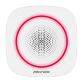 Sirena wireless de interior Hikvision AX PRO DS-PS1-I-WE-R, LED rosu, 90-110 dB, baterii incluse