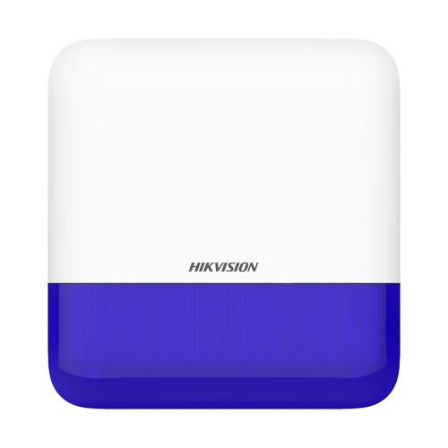 Sirena wireless de exterior Hikvision AX PRO DS-PS1-E-WE-B, flash LED albastru, 110 dB, IP65