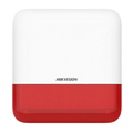 Sirena wireless de exterior Hikvision AX PRO DS-PS1-E-WE-R, flash LED rosu, 110 dB, baterii incluse