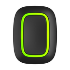 Buton de panica wireless Ajax Button negru, Jeweller 868 MHz, raza 1300 m, IP55, compatibil Ajax Hub