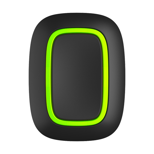 Buton de panica wireless Ajax Button negru, Jeweller 868 MHz, raza 1300 m, IP55, compatibil Ajax Hub
