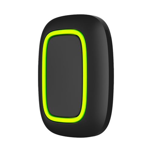 Buton de panica wireless Ajax Button negru, Jeweller 868 MHz, raza 1300 m, IP55, compatibil Ajax Hub