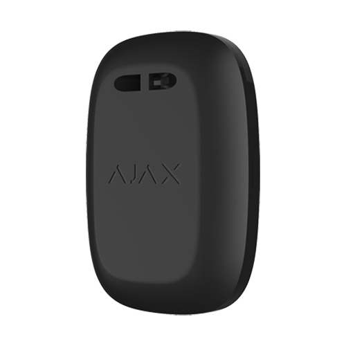 Buton de panica wireless Ajax Button negru, Jeweller 868 MHz, raza 1300 m, IP55, compatibil Ajax Hub