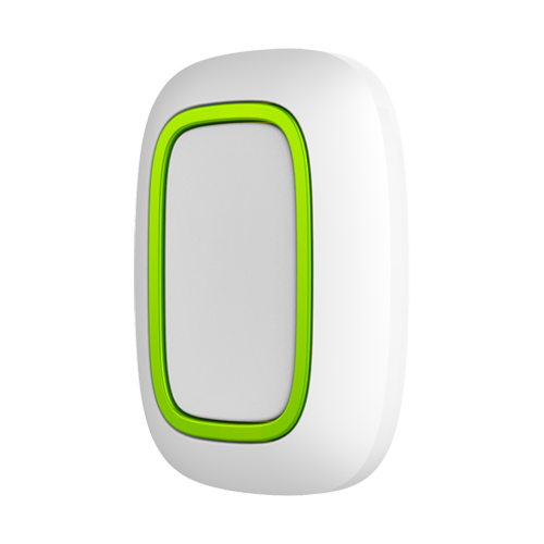 Buton de panica wireless Ajax Button alb, Jeweller 868 MHz, raza 1300 m, IP55, compatibil Ajax Hub