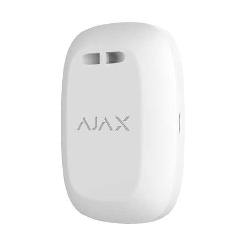 Buton de panica wireless Ajax Button alb, Jeweller 868 MHz, raza 1300 m, IP55, compatibil Ajax Hub
