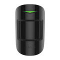 Detector combinat wireless Ajax CombiProtect negru, miscare PIR 12 m si geam spart 9 m, Grad 2