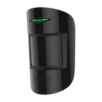 Detector combinat wireless Ajax CombiProtect negru, miscare PIR 12 m si geam spart 9 m, Grad 2