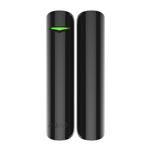 Contact magnetic wireless Ajax DoorProtect Plus negru, senzor de soc si inclinare, Grad 2, 868 MHz