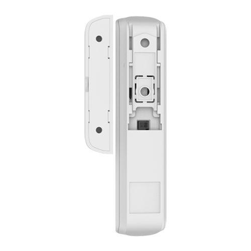 Contact magnetic wireless Ajax DoorProtect Plus alb, cu senzor de soc si inclinare, Grad 2, 868 MHz