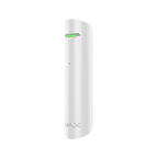 Detector de geam spart wireless Ajax GlassProtect alb, raza 9 m, intrare contact cablat, Grad 2