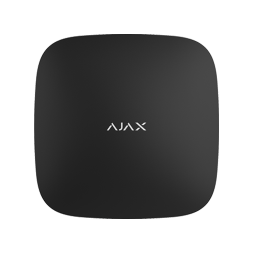 Centrala alarma wireless Ajax Hub negru, Ethernet si SIM 2G, 100 dispozitive, Grad 2 EN 50131