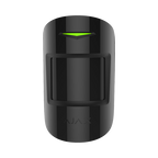 Detector de miscare wireless Ajax MotionProtect Plus negru, PIR + microunde 24 GHz, 12 m, Grad 2