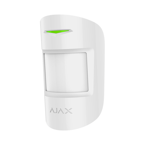 Detector de miscare wireless Ajax MotionProtect Plus alb, PIR + microunde 24 GHz, 12 m, Grad 2