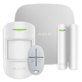 Kit alarma wireless Ajax StarterKit alb, centrala Hub, MotionProtect, DoorProtect si telecomanda