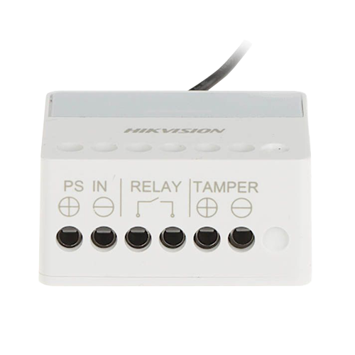 Modul releu wireless Hikvision AX PRO DS-PM1-O1L-WE, contact NO/NC 36V DC 5A, alimentare 7-24V
