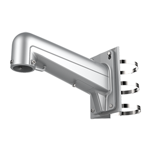 Suport de stalp Hikvision DS-1602ZJ-Pole-P pentru camere Speed Dome si PTZ, aluminiu tratat, 10 kg