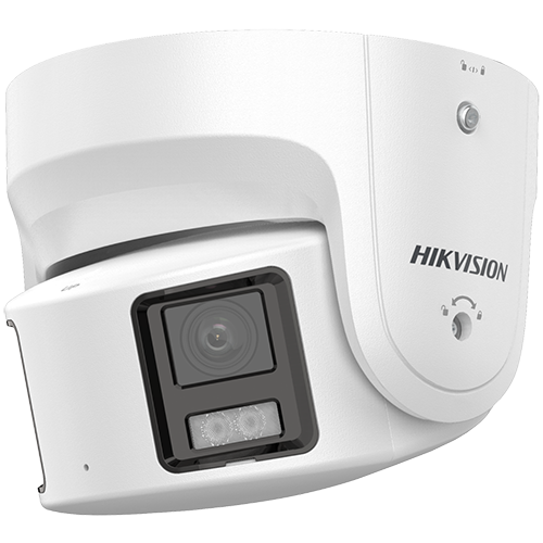 Camera IP turret 4K Hikvision ColorVu DS-2CD2387G2P-LSU-SL, panoramica 180 grade, color noaptea 30 m