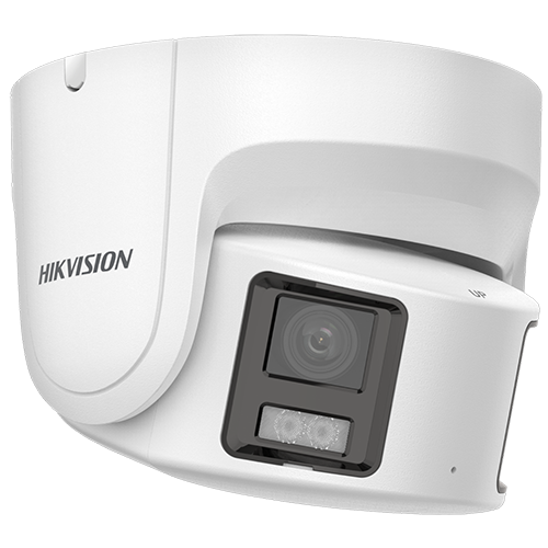 Camera IP turret 4K Hikvision ColorVu DS-2CD2387G2P-LSU-SL, panoramica 180 grade, color noaptea 30 m