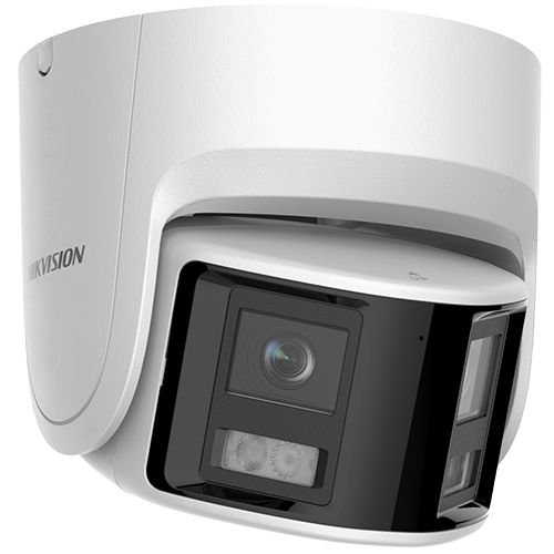 Camera IP turret 4MP Hikvision DS-2CD2347G2P-LSU-SL, panoramica 180 grade, color noaptea 30 m