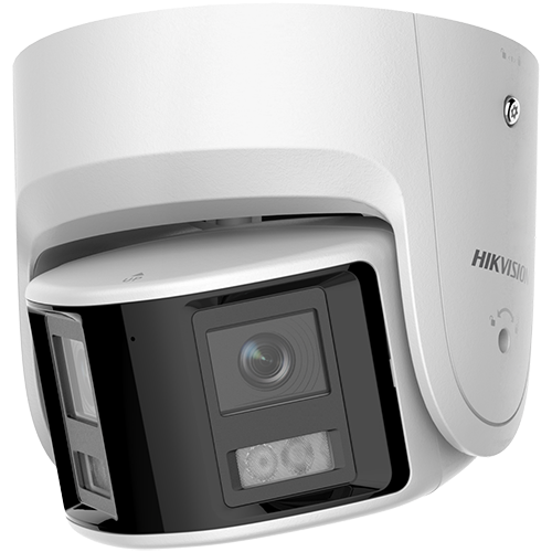 Camera IP turret 4MP Hikvision DS-2CD2347G2P-LSU-SL, panoramica 180 grade, color noaptea 30 m