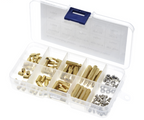 Set de 120 distantiere din alama M3 cu suruburi si piulite, in cutie