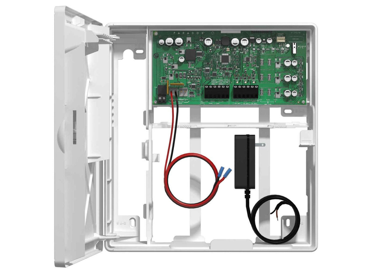 Sursa de alimentare supervizata Paradox PS45, 75 W, 100–240 V, iesire 15 V, pentru EVO, SP, MG
