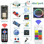 Kit ESP8266 cu Inel LED RGB WS2812B 24 Biți, Senzor Sunet și Telecomandă IR