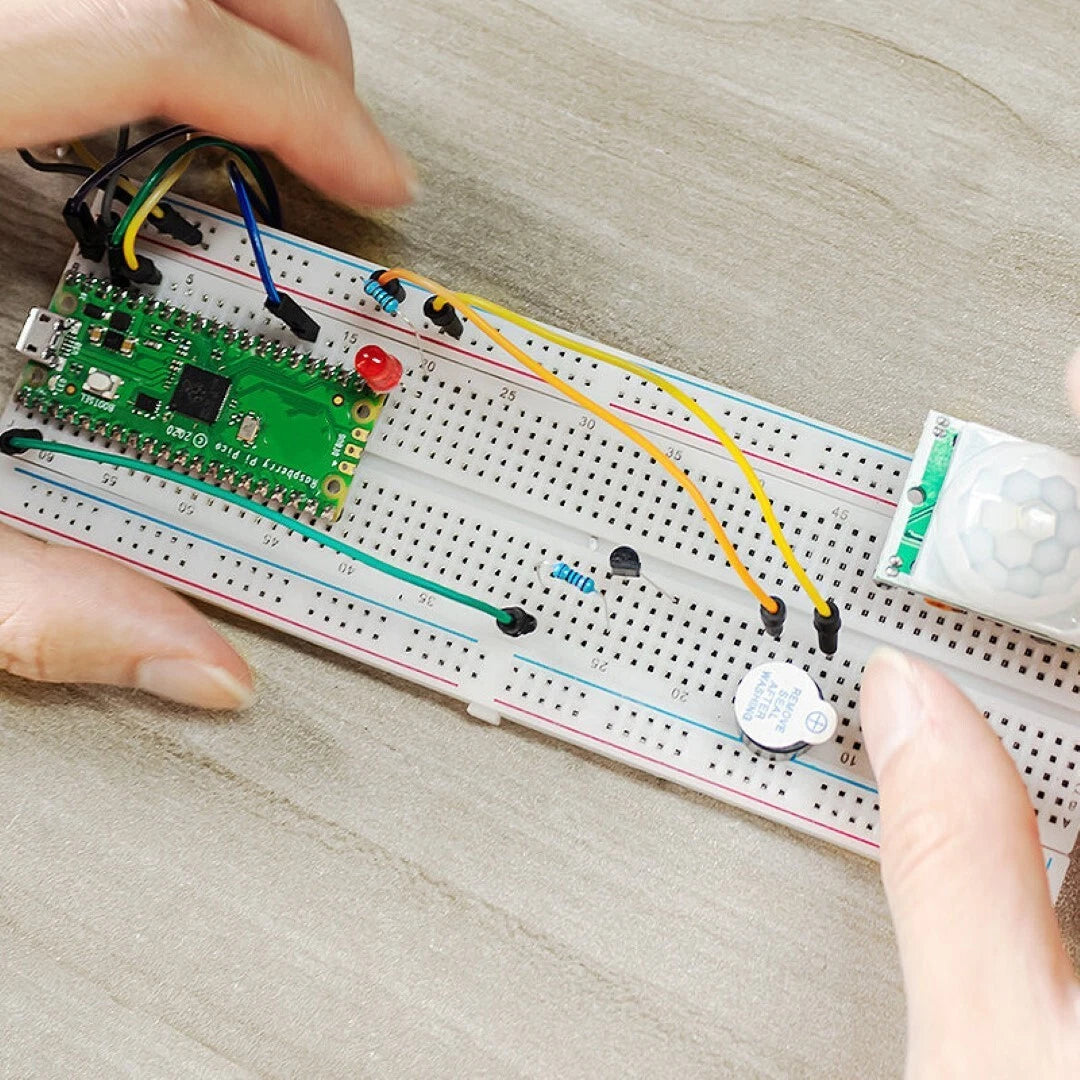 Kit Starter Raspberry Pi Pico cu Breadboard, LCD 1602 și Servo SG90