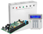 Centrala alarma Paradox Spectra SP6000 cu tastatura LCD K32LCD+, cutie si traf, 8 zone extensibile