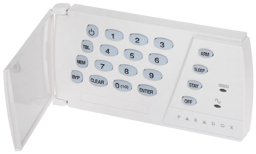 Tastatura alarma LED Paradox K636 cu 10 zone, cablata, pentru centrale Spectra si Magellan