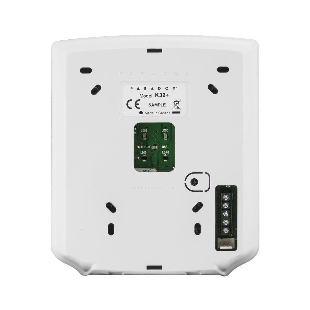 Tastatura alarma LED Paradox K32+ cu 32 de zone si 2 partitii, cablata, pentru Spectra si Magellan