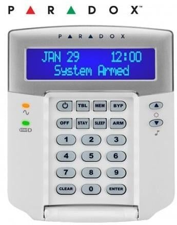 Tastatura alarma LCD Paradox K32LCD+ cu 32 de zone si meniu in romana, pentru Spectra si Magellan