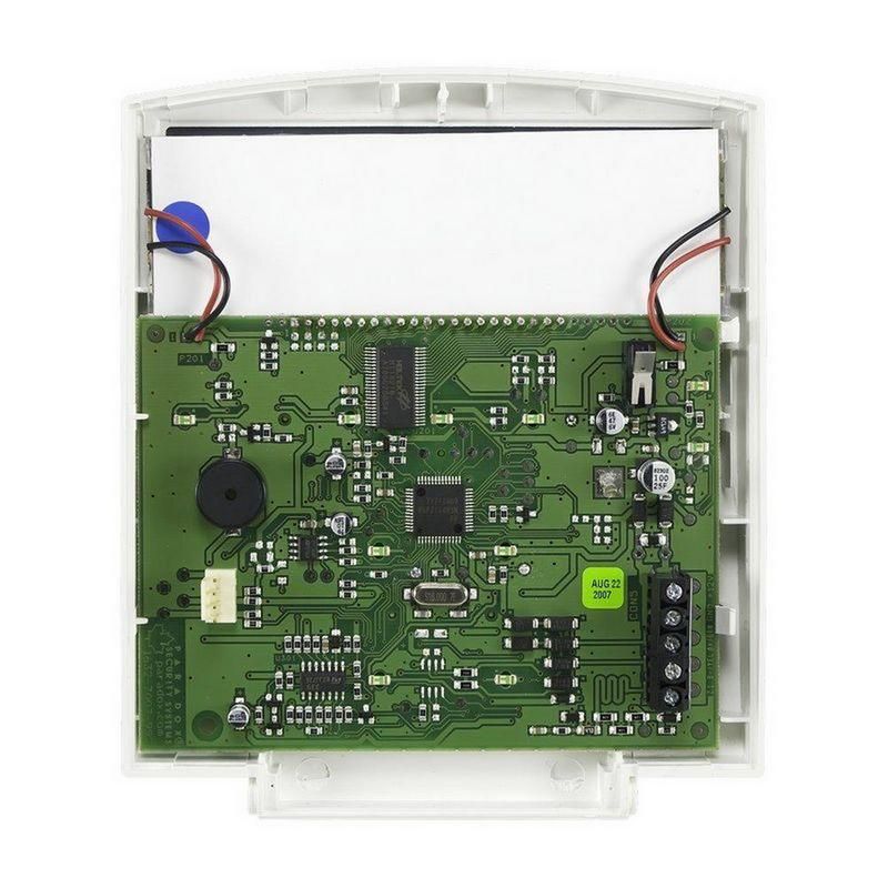 Centrala alarma Paradox Spectra SP6000 cu tastatura LCD K35, cutie si traf, 8 zone, 2 partitii