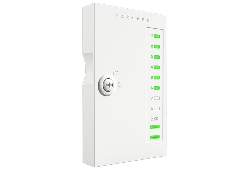 Modul extensie 8 zone cablate Paradox ZX82 in carcasa cu LED-uri de stare si anti-sabotaj, SP, MG